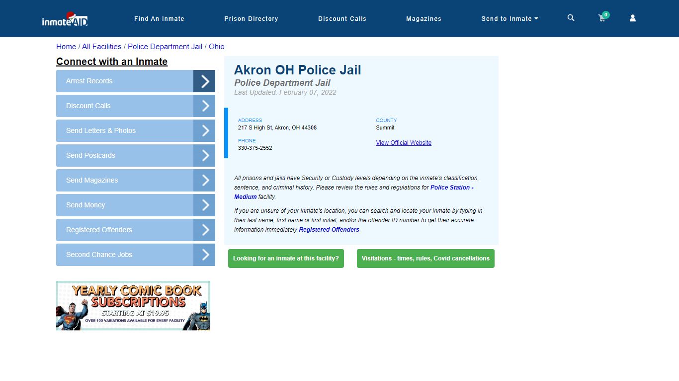 Akron OH Police Jail & Inmate Search - Akron, OH